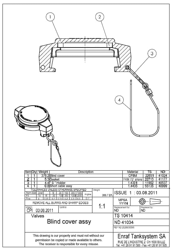 **NEW** Hermetic Compact Valve C2-SS-BL, 2" DUJ flange, blind cover P/N: TS10081 - Image 20