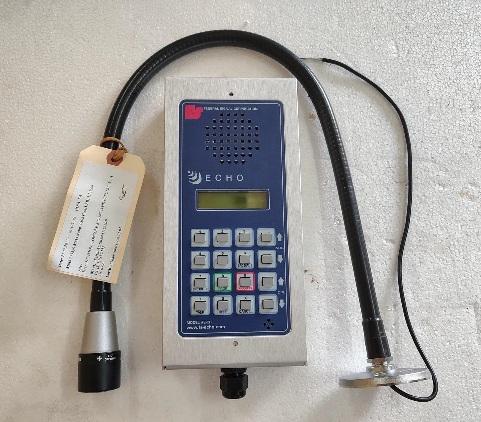 Federal Signal Corporation E1STGM3(E-ISM) With Shure 503BG Mike