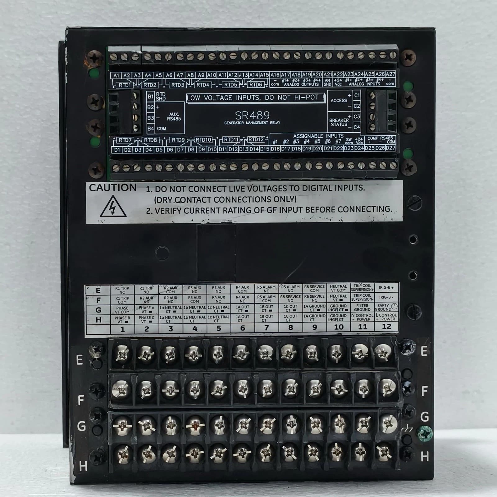 GENERAL ELECTRIC GE GENERATOR MANAGEMENT RELAY 489 P/N: 489-P1-HI-A20-E